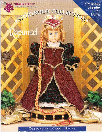 * Crochet  18" American Doll Pattern - Storybook Collection - Rapunzel Shady Lane