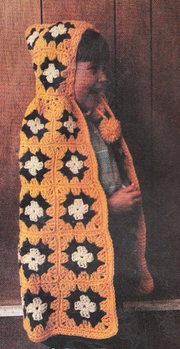 Free Crochet Pattern - Snowflake Hooded Cape from the Baby