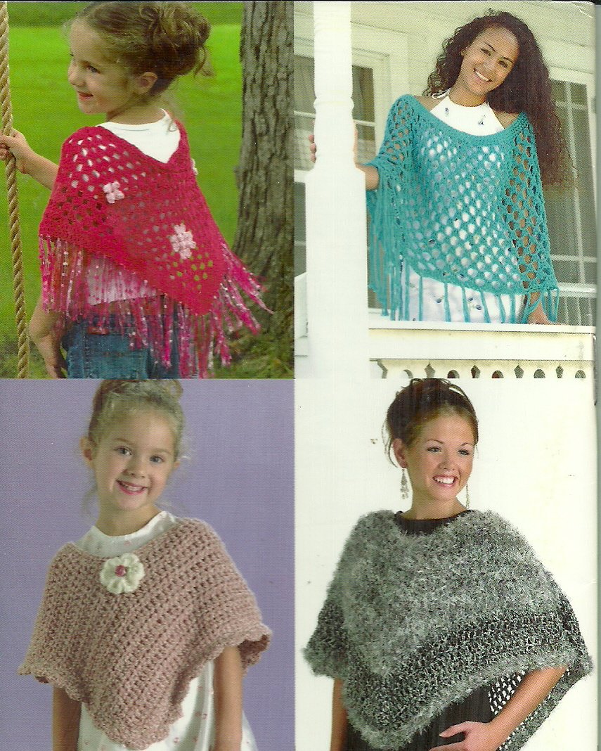 *Annie's Attic - Poncho Panache - Crochet 16 Designer Poncho Patterns