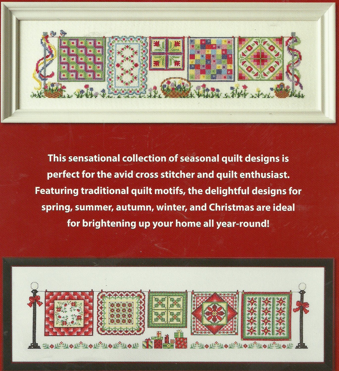 * 5 Cross Stitch Patterns HERRSCHNERS Five Seasons Of Quilts