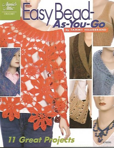 Crochet Easy Bead-As-You-Go - Annie's Attic - Poncho - Hoodie - 11 Projects
