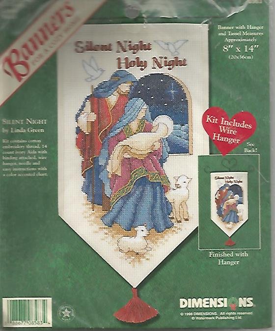 ** SILENT NIGHT ~ HOLY NIGHT ... Banner Cross Stitch Kit