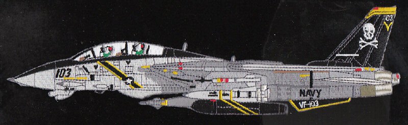 US Navy VF-103 Jolly Rogers Navy Squadron F-14 Tomcat Patch