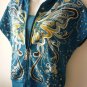 Custo Barcelona Short Sleeve Hoodie Turquoise Size 1 Small
