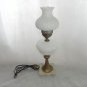 Vintage Leviton Antique White Milk Glass Marble Table Desk Lamp Art Deco decor
