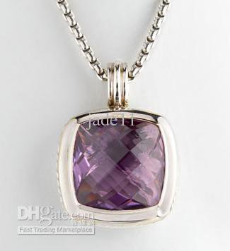 Sterling Silver Jewelry,Inspired Silver Jewelry 20mm Amethyst Albion Pendant