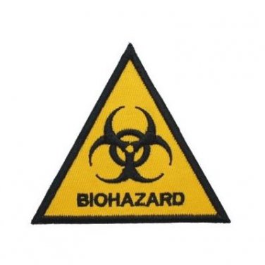 Embroidered Velcro Military Cloth Patch / Badge - BIOHAZARD - FREE P&P