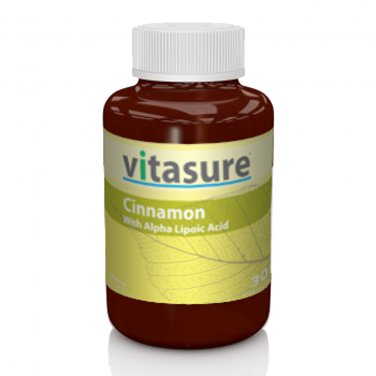 Vitasure's Cinnamon 500mg 100 VEGAN capsules Glucose Metabolism And Weight Loss