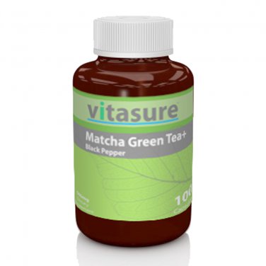 Vitasures Matcha Green Tea+ Black Pepper 500mg 100 VEGAN capsules DETOX Weight Control