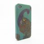 Retro Green Peacock Design Hard Back Case Cover for APPLE iPhone 4 4S