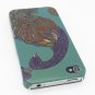 Retro Green Peacock Design Hard Back Case Cover for APPLE iPhone 4 4S