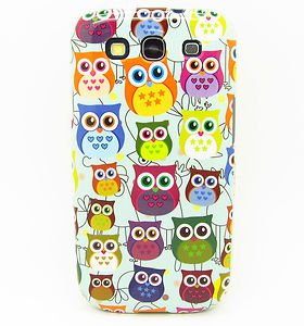 Cartoon Owl Various Forms Design Hard Case Cover for Samsung Galaxy S3 i9300
