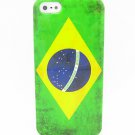 Brazil Flag Classical Design Hard Back Case Cover For Apple iPhone 5 5G