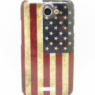 Retro United States Flag Design Hard Back Case Cover For HTC One X