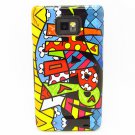 Cartoon Happy letter Design Hard Back Case Cover For Samsung Galaxy SII I9100
