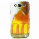 yellow Lifelike Beer Design Hard Case Cover for Samsung Galaxy S3 i9300