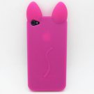 3D KO KO Cute Cat Ear Soft Silica Gel Case Cover For Apple iPhone 4 4S 4G 4GS