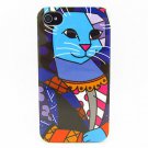 Cute Meng Larissa Cat Design Hard Back Case Cover for APPLE iPhone 4 4S