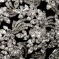 Vintage Couture Leaves Side Accented Crystal Bridal Faceframer Headband Headpiece