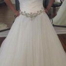 Tulle Draped Sweetheart Bodice Full A-Line Gown  #804
