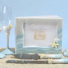 Starfish Beach Wedding Guest Book, Pen, Toasting Flutes & Cake Server set