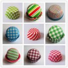CUPCAKE 10 COLORED MIXED PATTERNS WRAPPERS (PACK OF 200)