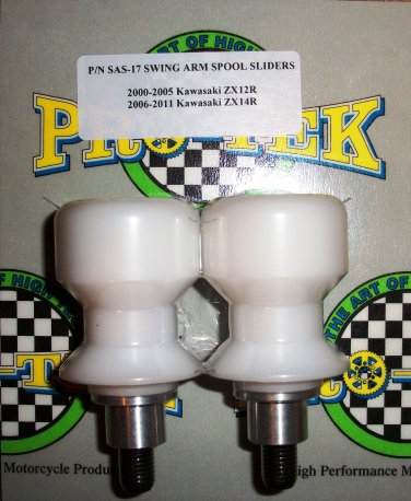 Pro-tek Swing Arm Spool Slider Kawasaki 2000 2001 2002 2003 2004 2005 Ninja ZX12R White SAS-17W