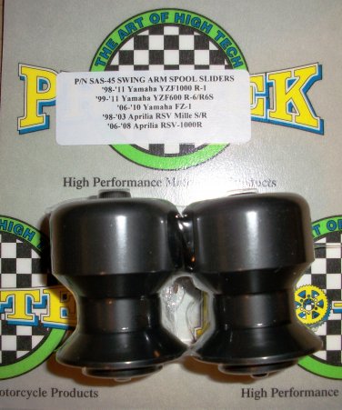 Pro-tek Swing Arm Spool Slider Yamaha 2004 2005 2006 2007 2008 YZF-R6 R6 Black SAS-45K