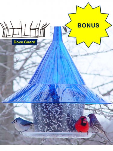 Bonus Arundale Sapphire Blue Sky Cafe Bird Feeder With Dove Guard