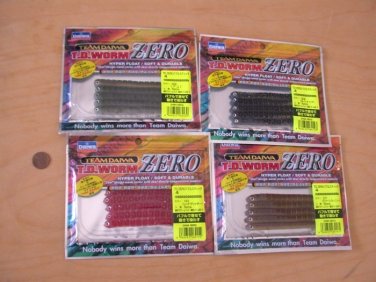 TEAM DAIWA ( T.D.) ZERO 4" CENTIPEDE WORMS (4 Sealed Packs )