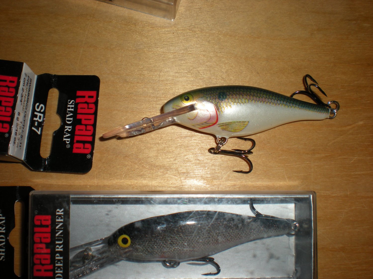 4 Rapala Shad Rap Deep Runner, SR5, SR7, Silver,Shad,bleeding pearl ...