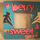 Turquoise "Berry Sweet Girl" - Cute (8 in x 8 in)