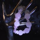 Rose quartz chip and bead stretchy bracelet