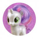 Badge or Magnet: Sweetiebelle on purple glitter  (YOU CHOOSE)