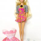 90's Barbie with molded ballet slippers and clothing