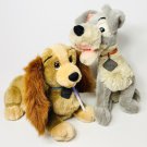 Disney Lady & the Tramp LARGE plush set with metal name tags