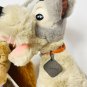 Disney Lady & the Tramp LARGE plush set with metal name tags