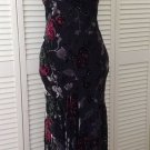 NEW Sue Wong Embellished Black/Red Floral Silk Dress (Size 4) - MSRP $350.00