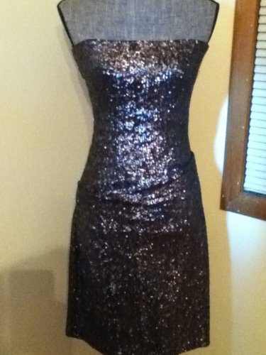 NEW Amy Matto Stella Charcoal Grey Cocktail Dress (size S) - MSRP $342.00!