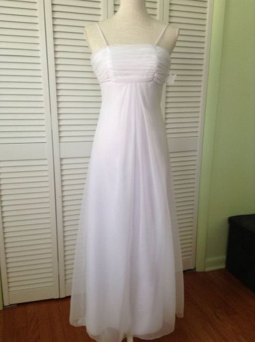 NEW C.W. Designs White Junior Dress Beautiful (Size S) - MSRP $295.00!