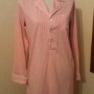 NEW Ralph Lauren Women's Sleepshirt Pink & White Stripes w/Logo Pocket (Size M)