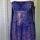 NEW NICOLE MILLER Blue/Purple Strapless Party Cocktail Dress (Size 6) MSRP $365