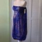 NEW NICOLE MILLER Blue/Purple Strapless Party Cocktail Dress (Size 6) MSRP $365