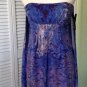 NEW NICOLE MILLER Blue/Purple Strapless Party Cocktail Dress (Size 6) MSRP $365