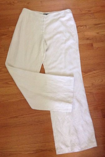 NEW Eileen Fisher Linen Blend Summer Pants In Bone Color (Size 4) MSRP $180.00