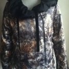 NEW Authentic LINDI REVERSIBLE JACKET Black/Animal Print - Size Medium