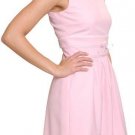 NEW RED VALENTINO Pink Crepe Silk Sleeveless Dress w/Bow (Size 10)-MSRP $595.00