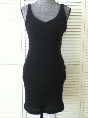NEW Authentic Amy Matto Gray Waffle Sweater Knit Tank Style Dress (Size S)
