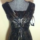 NEW Frank Lyman Design Unique Brown/Black Snake Top (Size 6) - MSRP $159.00!