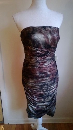 NEW Alberto Makali Brown Marbled Crackle Strapless Dress (size 10) - MSRP $329!